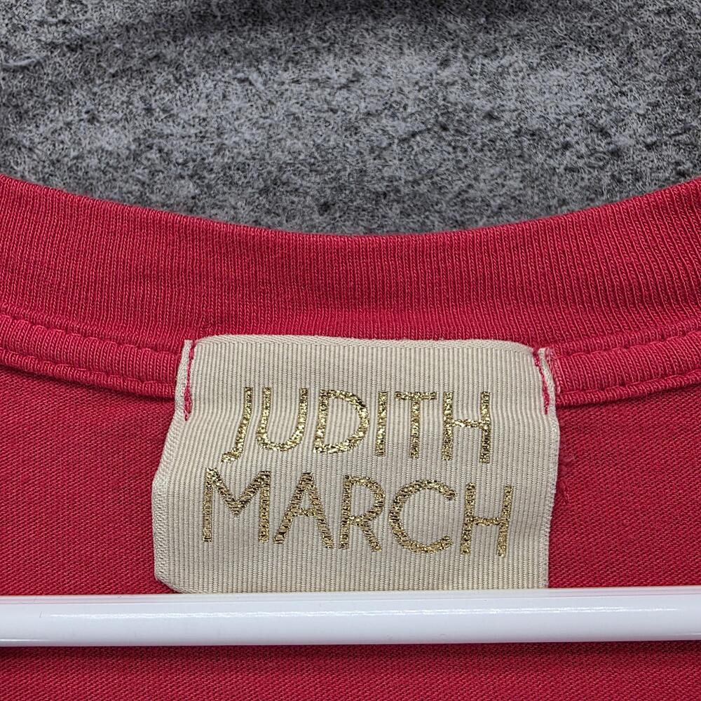 Judith March T-Shirt Womens S Pink Colorblock Sequin Crew Neck Relaxed Cotton - Picture 2 of 7